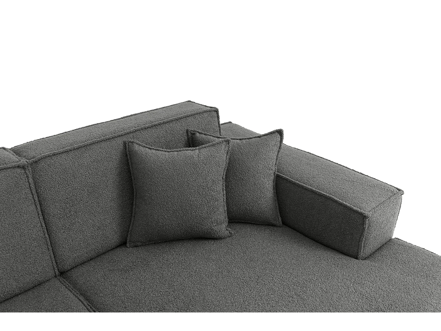 Canapé d'angle Parma Studio Hills, pour salon, tissu Quelle, droit, gris (92)