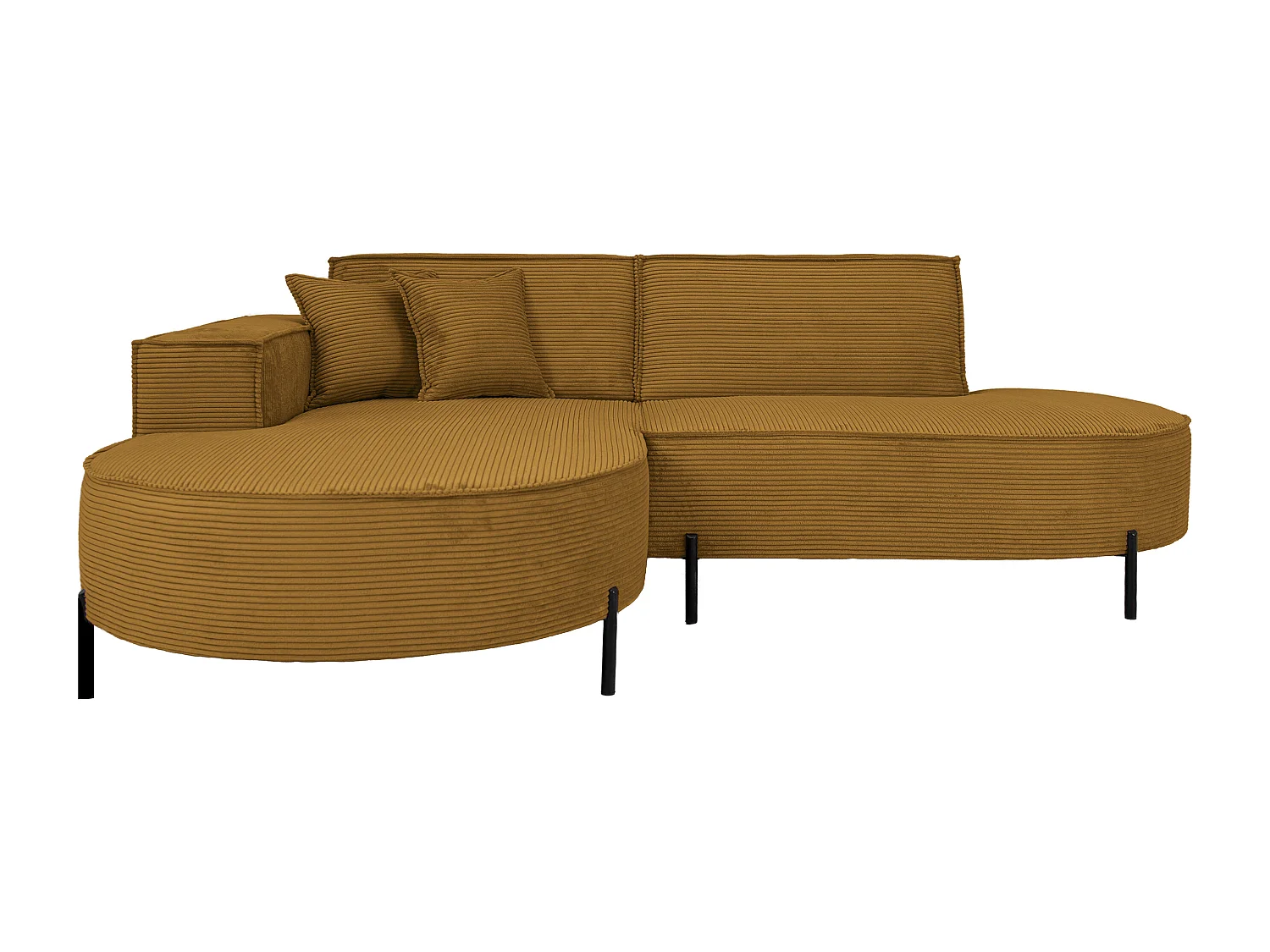 Hoekbank Parma Studio Hills, stof Poso, links, mosterdkleurig (01)