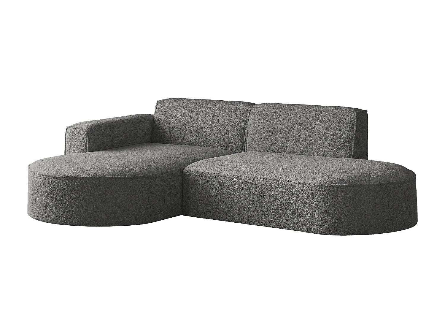 Narożnik Parma Studio, do salonu, tkanina Quelle, lewy, szary (92)