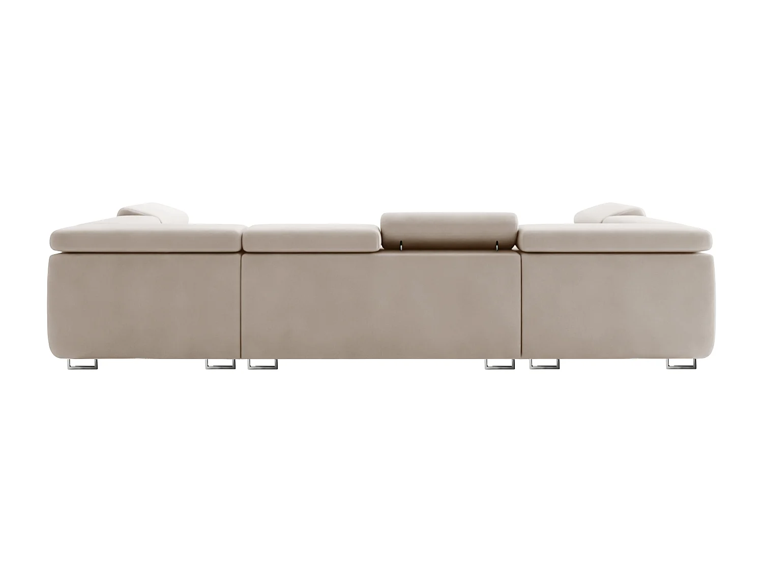 Hoekbank Falio U2, stof Noel, grijsbeige (17)