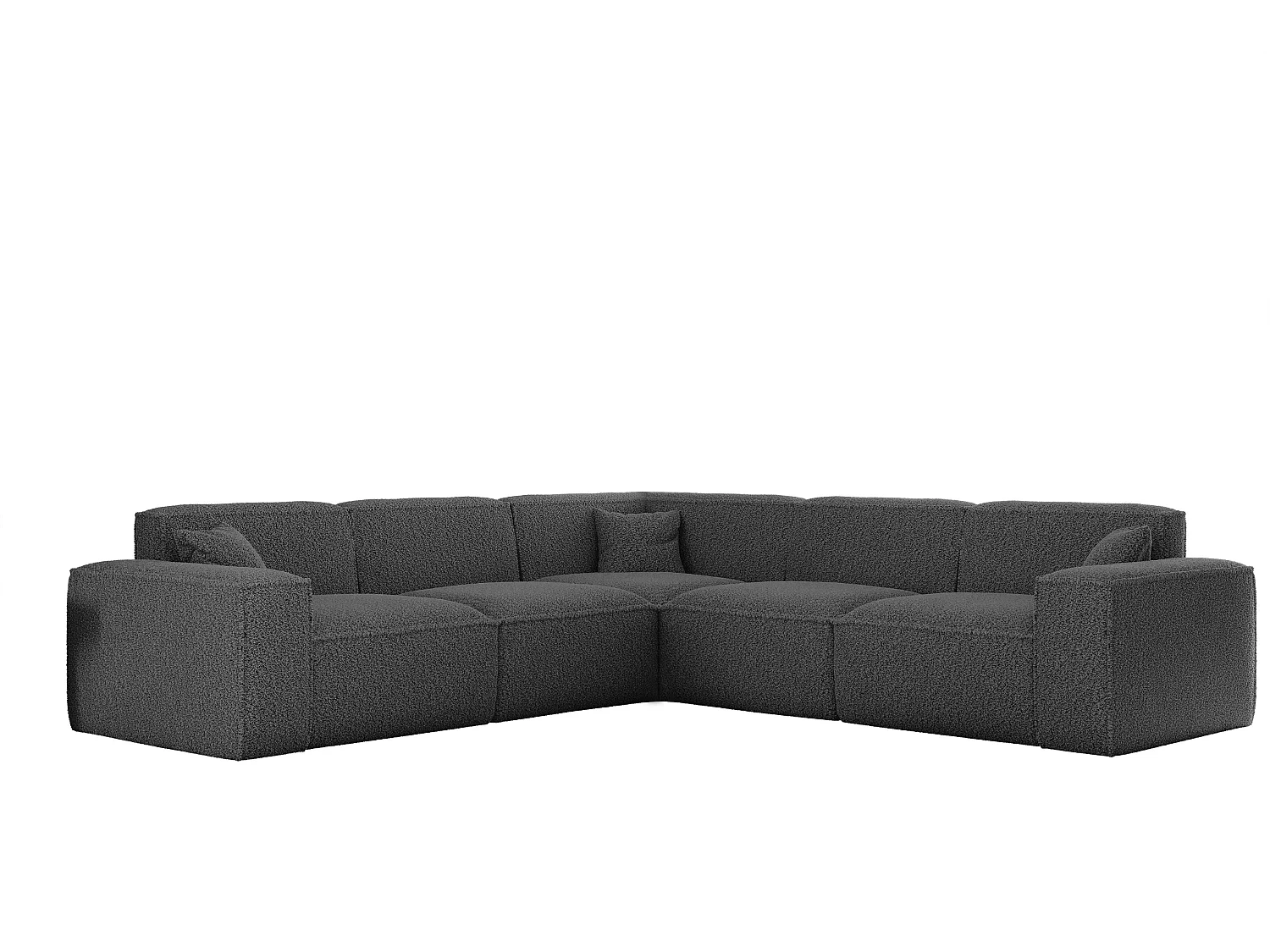 Canapé d'angle universel Luga Corner - tissu Sven, gris (16)