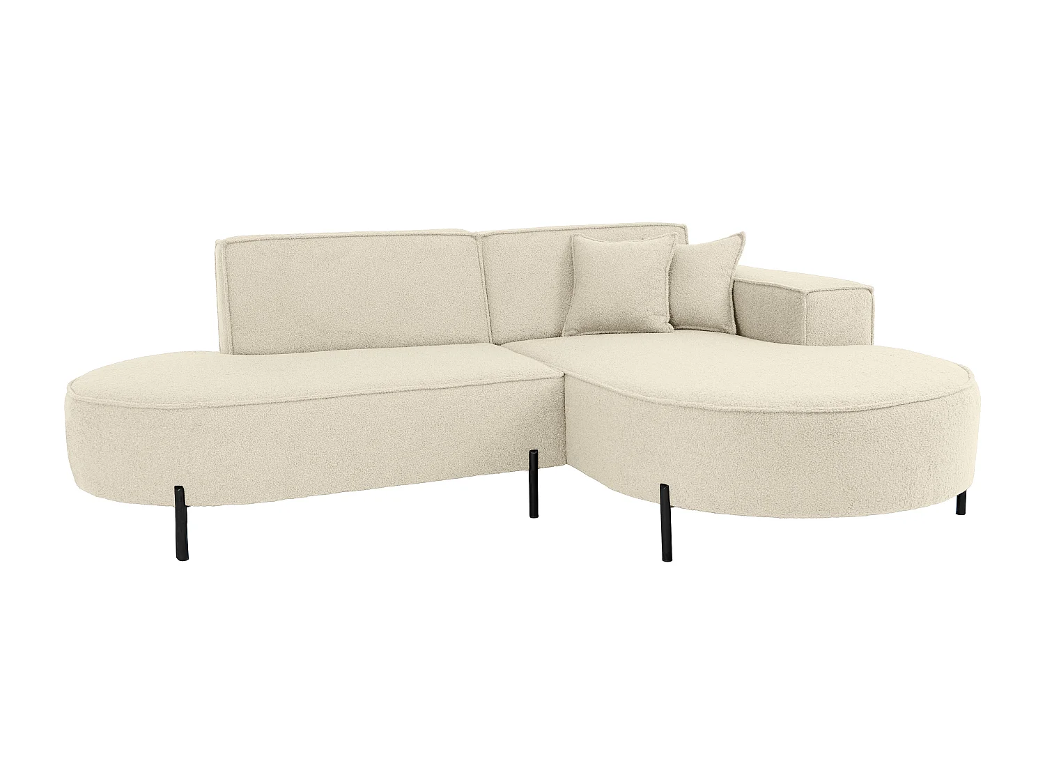 Canapé d'angle Parma Studio Hills, pour salon, tissu Quelle, droit, beige (06)