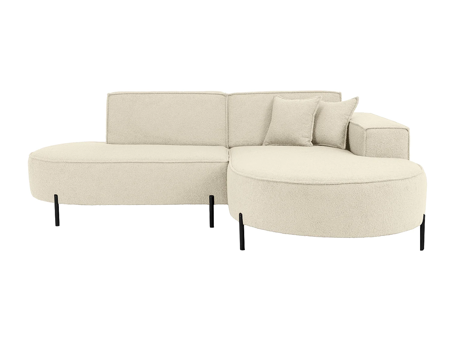 Canapé d'angle Parma Studio Hills, pour salon, tissu Quelle, droit, beige (06)