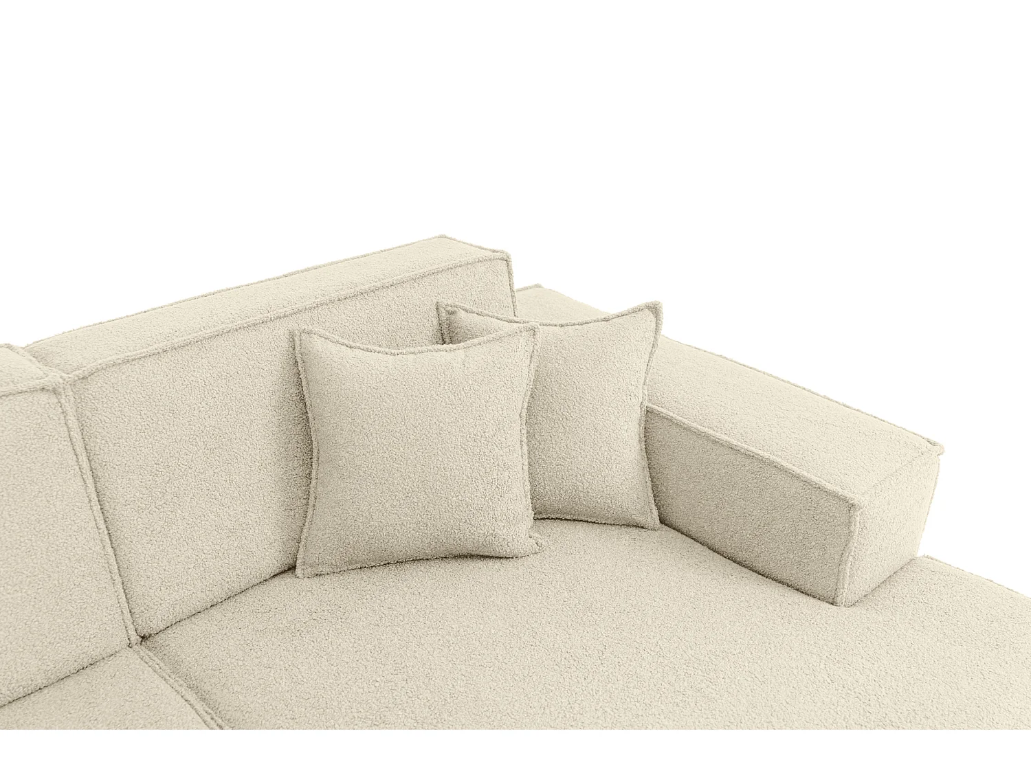 Canapé d'angle Parma Studio Hills, pour salon, tissu Quelle, droit, beige (06)