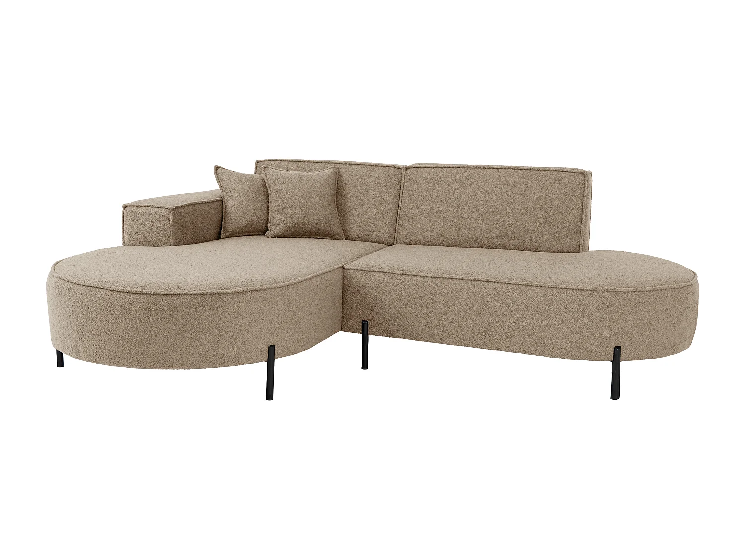 Canapé d'angle Parma Studio Hills, pour salon, Quelle, gauche, beige foncé (18)