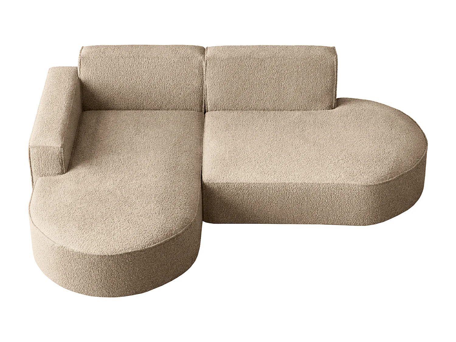 Canapé d'angle Parma Studio, pour salon, tissu Quelle, gauche, beige foncé (18)