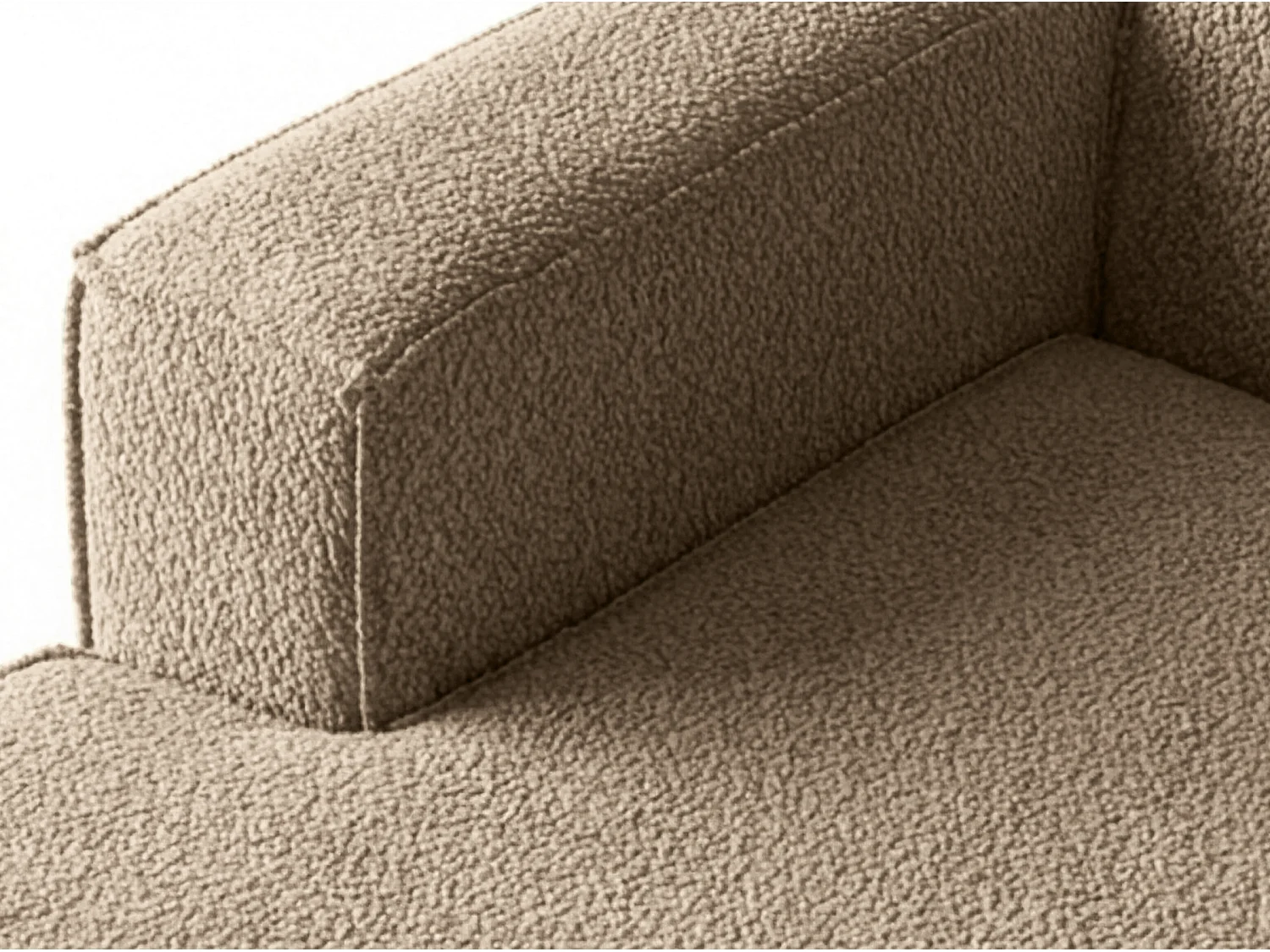 Canapé d'angle Parma Studio, pour salon, tissu Quelle, gauche, beige foncé (18)