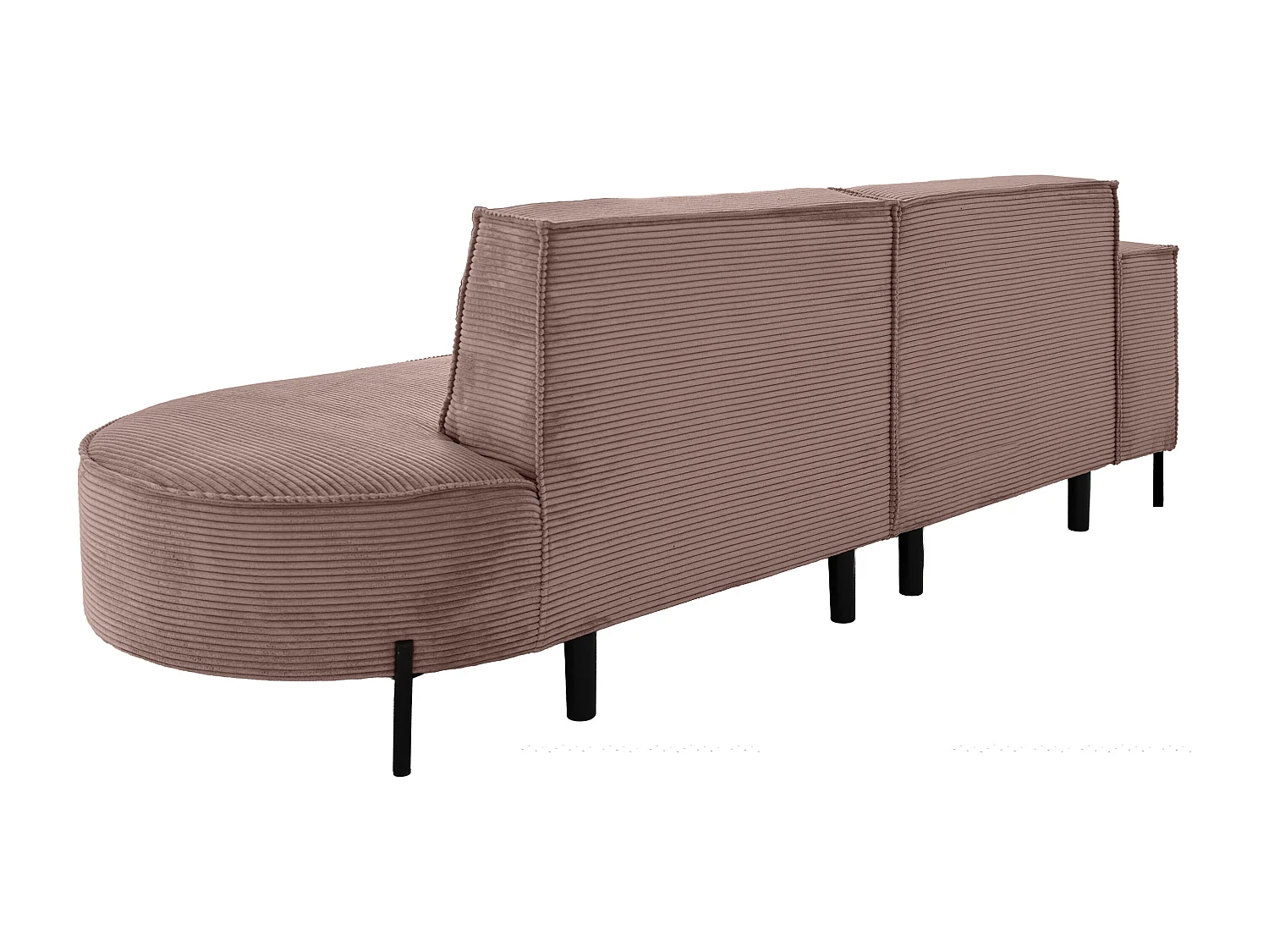 Hoekbank Parma Studio Hills, stof Poso, links, roze (27)