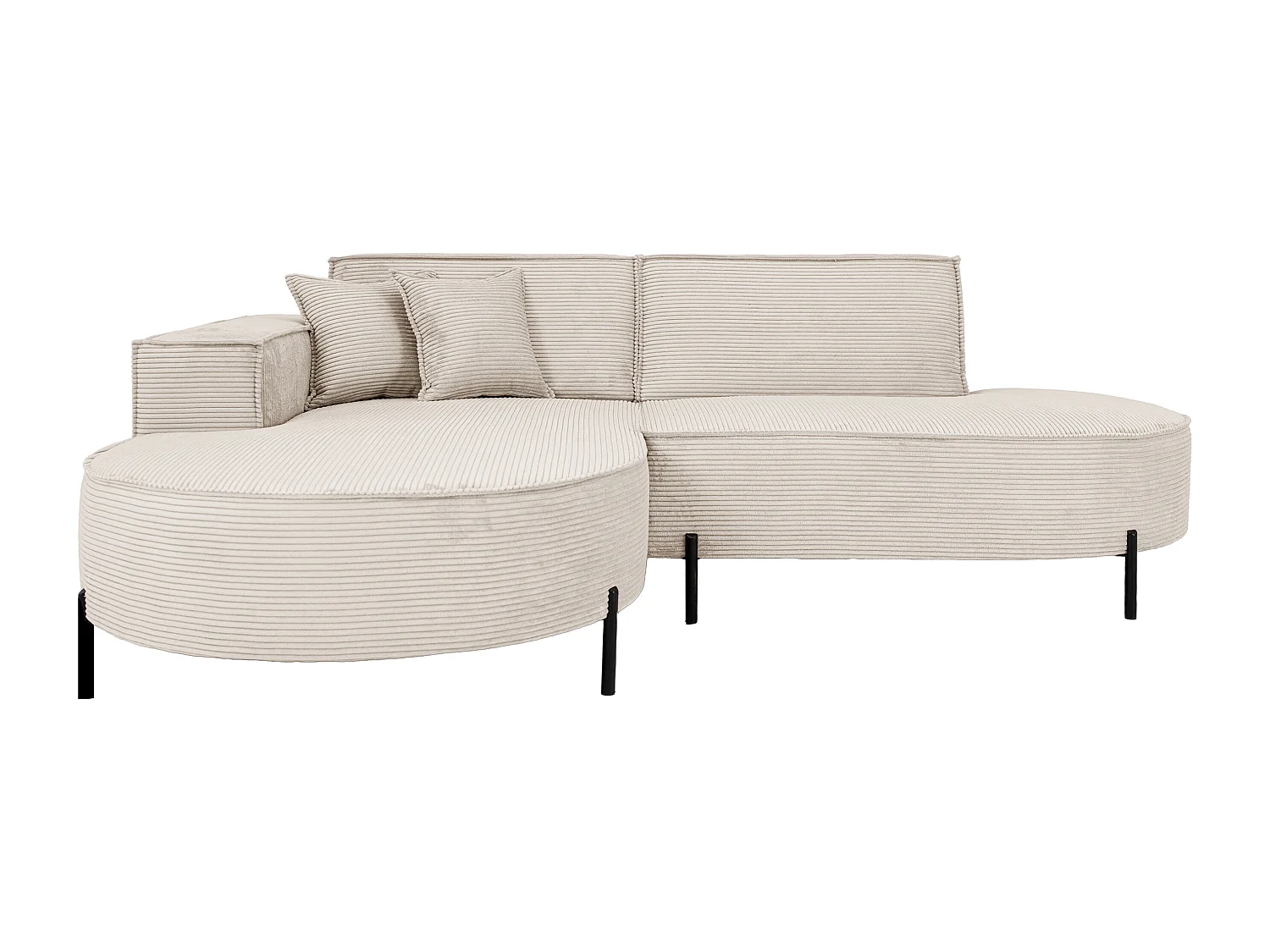 Hoekbank Parma Studio Hills, stof Poso, links, crème (105)