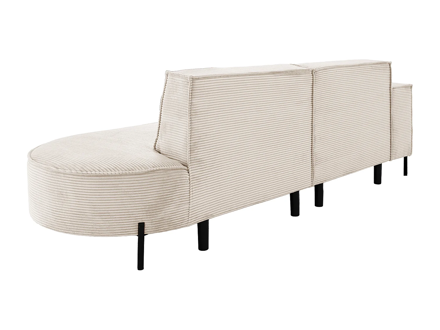 Hoekbank Parma Studio Hills, stof Poso, links, crème (105)