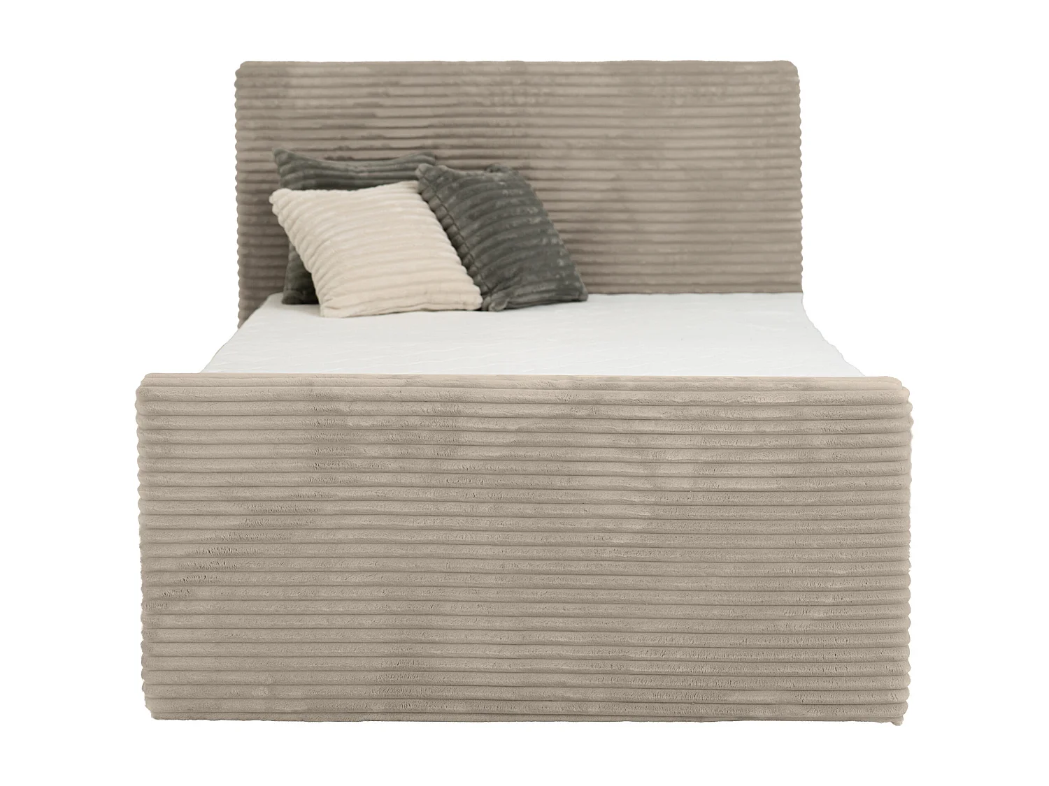 Lit continental Trento 200 avec coffre de rangement, tissu Velo beige (30)