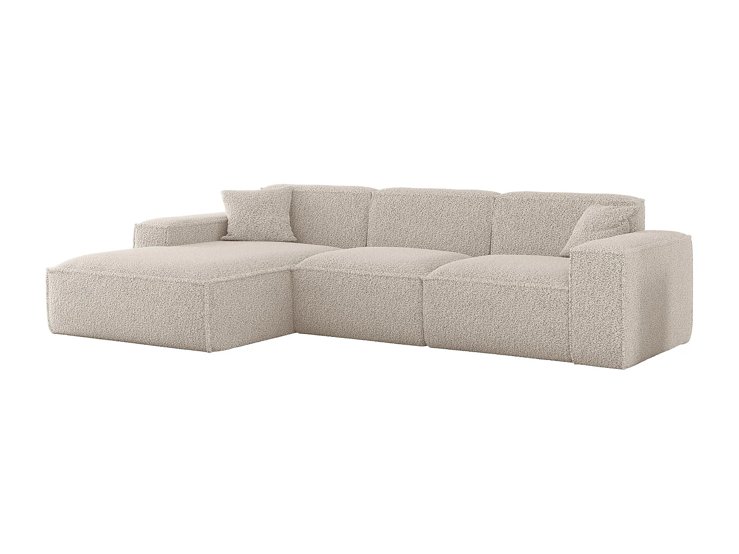 Hoekbank Luga L Links Stof Sven 22 gebroken wit