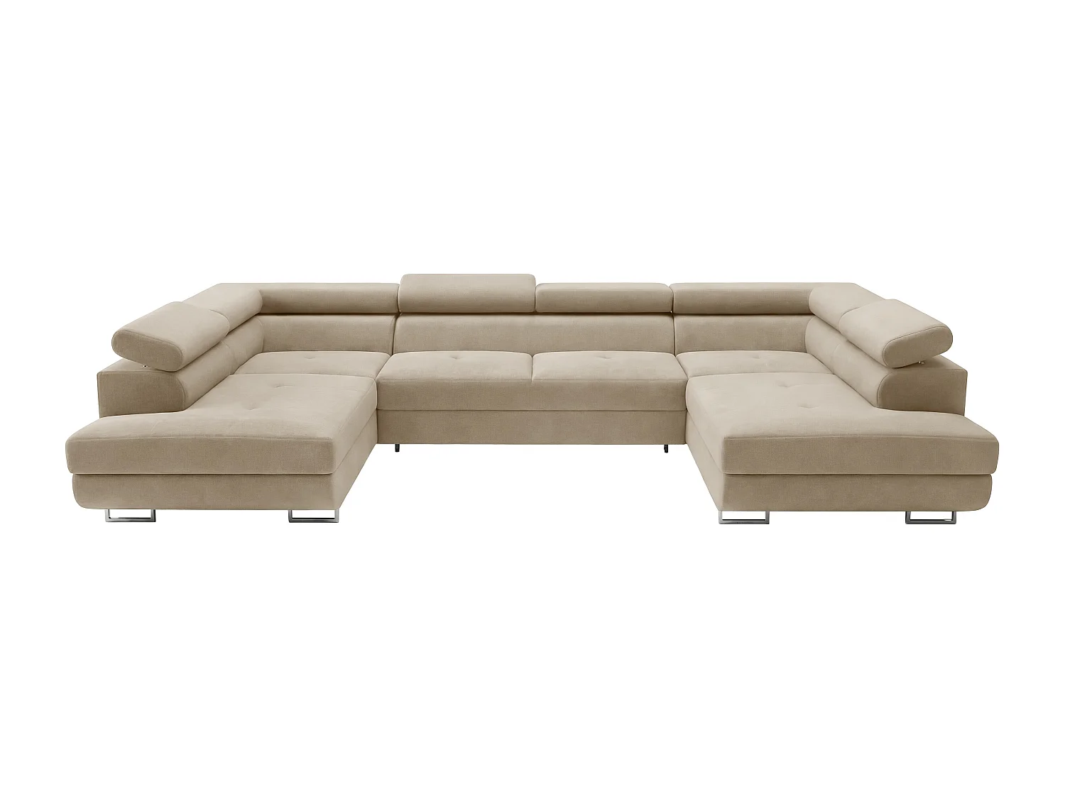 Hoekbank Falio U2, Noel-stof, beige (06)