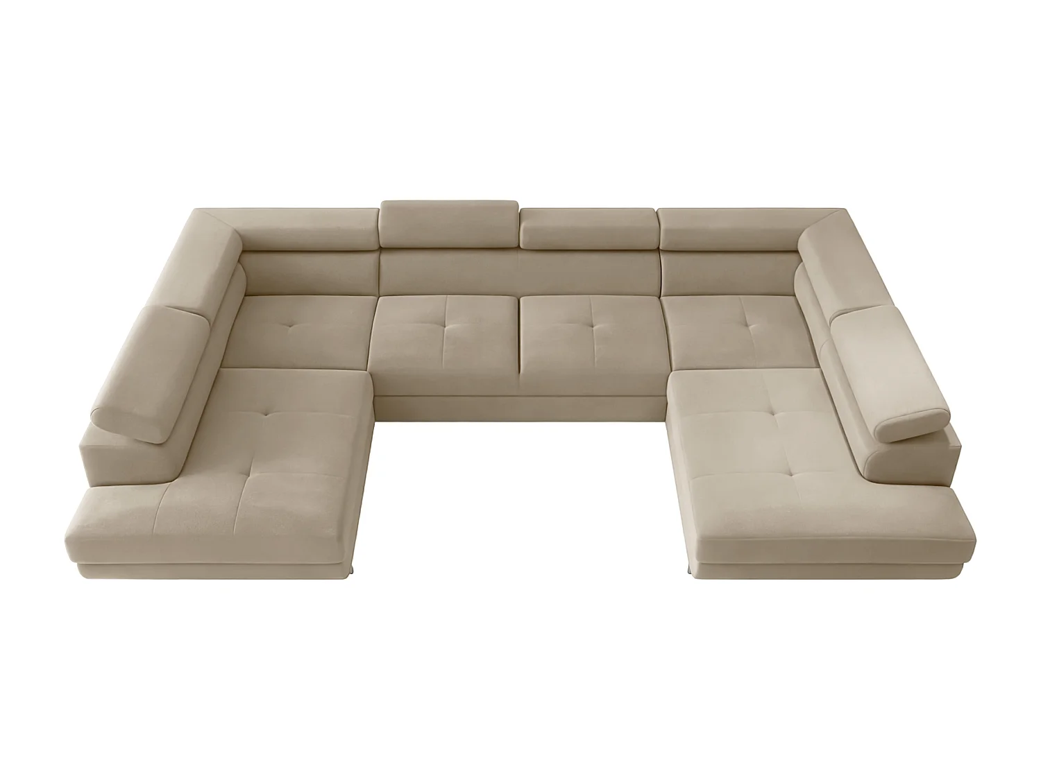 Hoekbank Falio U2, Noel-stof, beige (06)