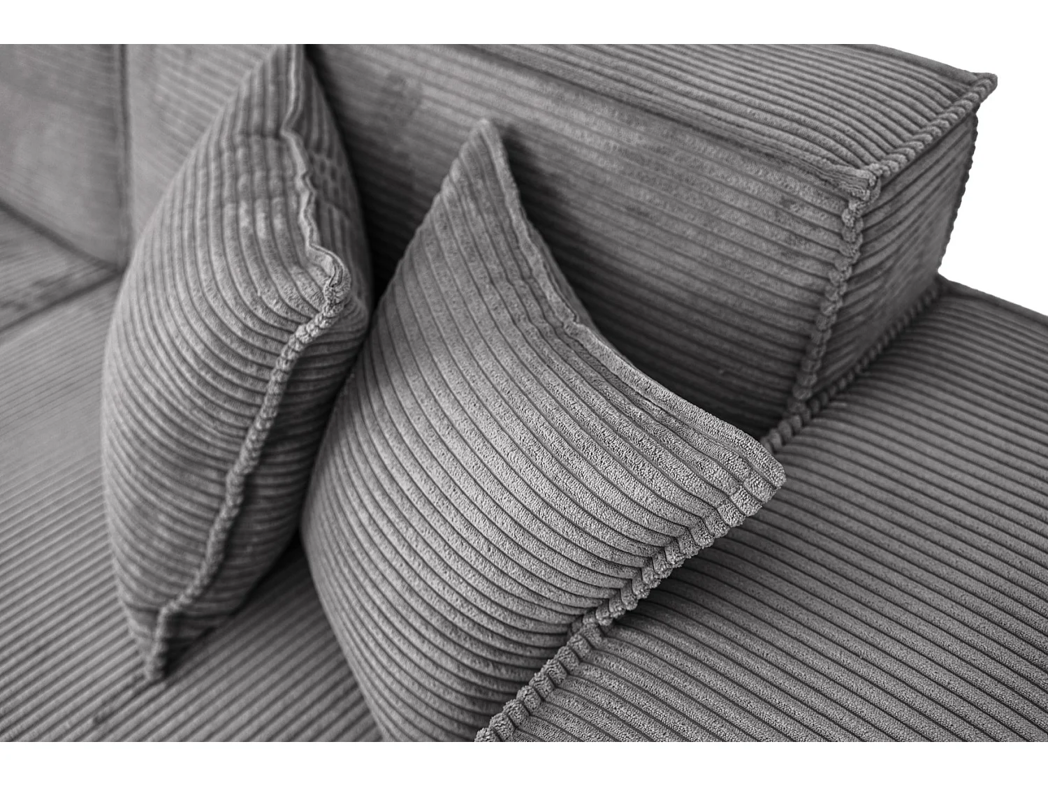 Hoekbank Parma Studio Hills, stof Poso, links, donkergrijs (22)