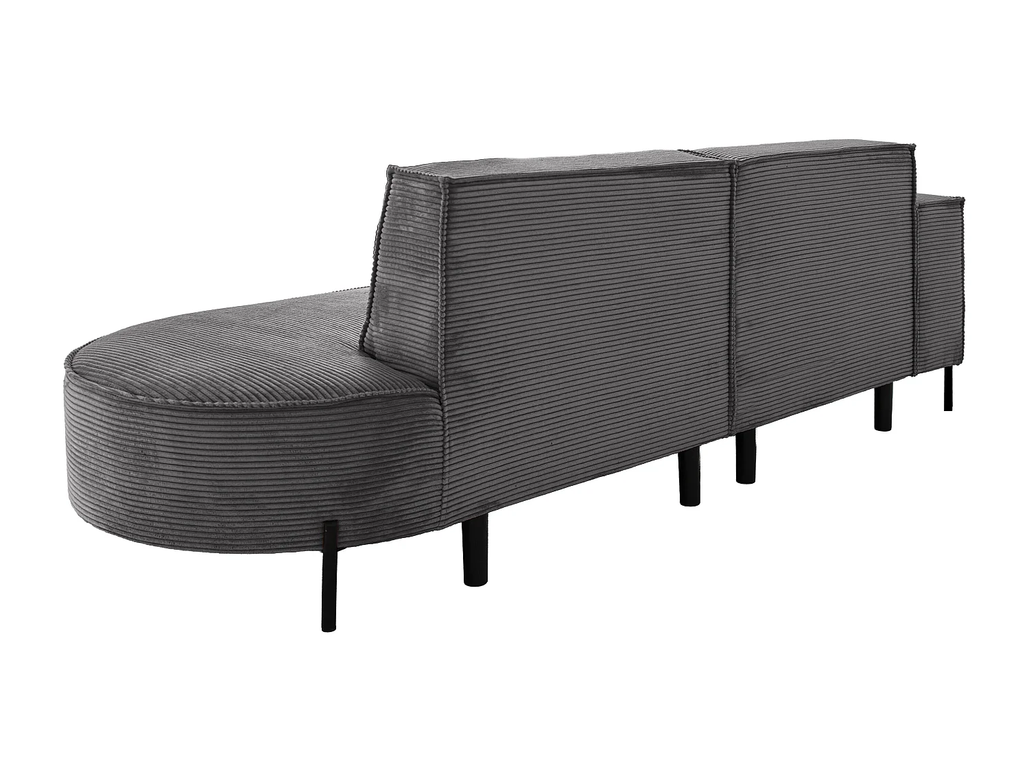 Hoekbank Parma Studio Hills, stof Poso, links, donkergrijs (22)