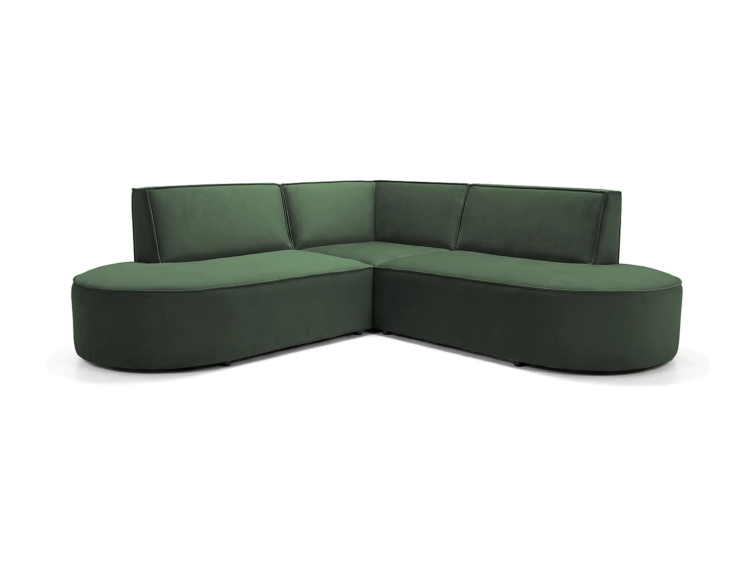 Canapé d'angle Parma Corner mini, pour salon, tissu Tiffany, vert (38)