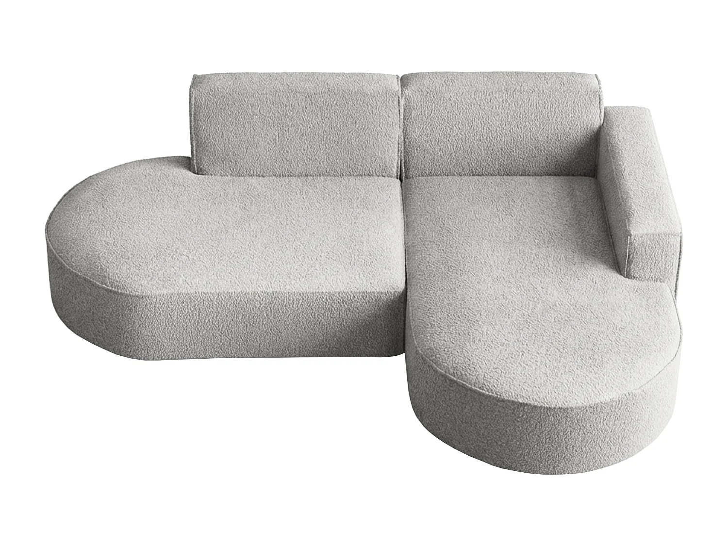 Canapé d'angle Parma Studio, pour salon, tissu Quelle, droit, gris clair (83)