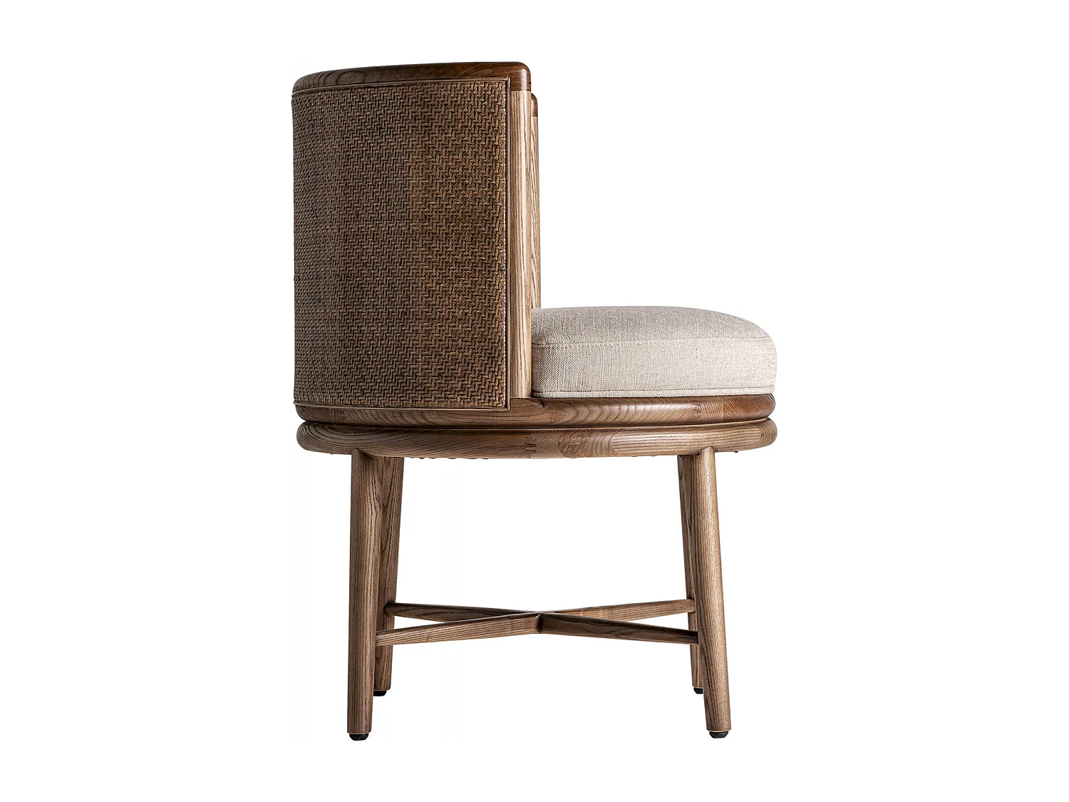 Chaise Vaire en bois de chêne style colonial