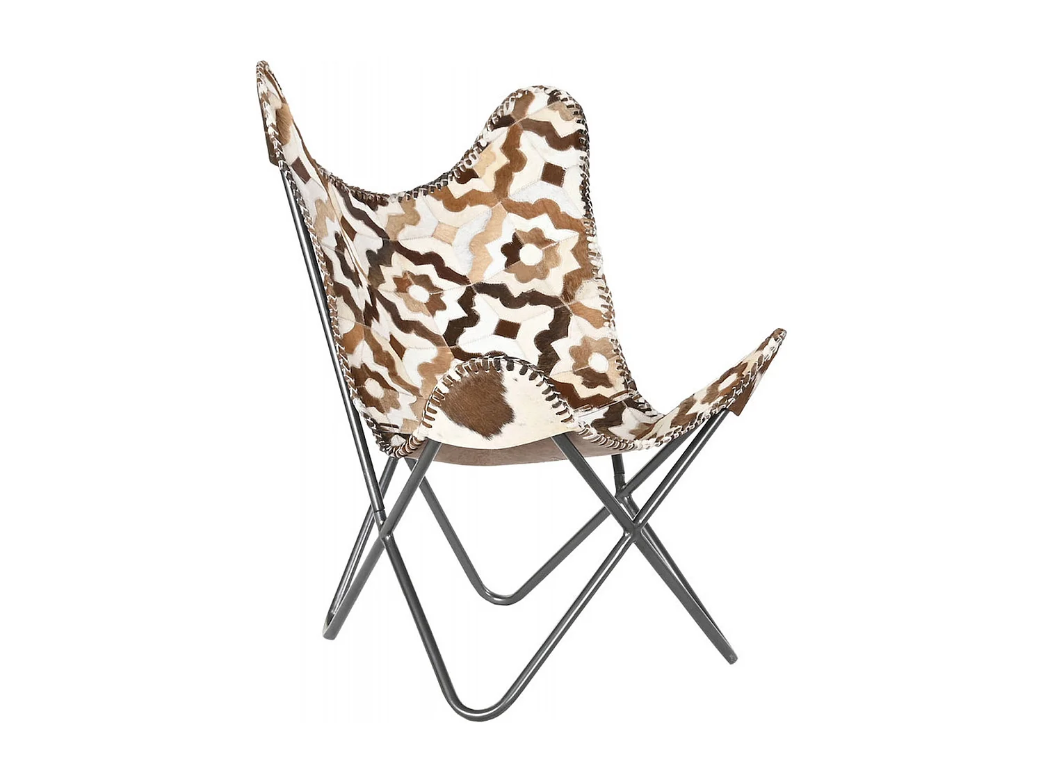 Chaise papillon cuir épuré pour un salon chic et tendance