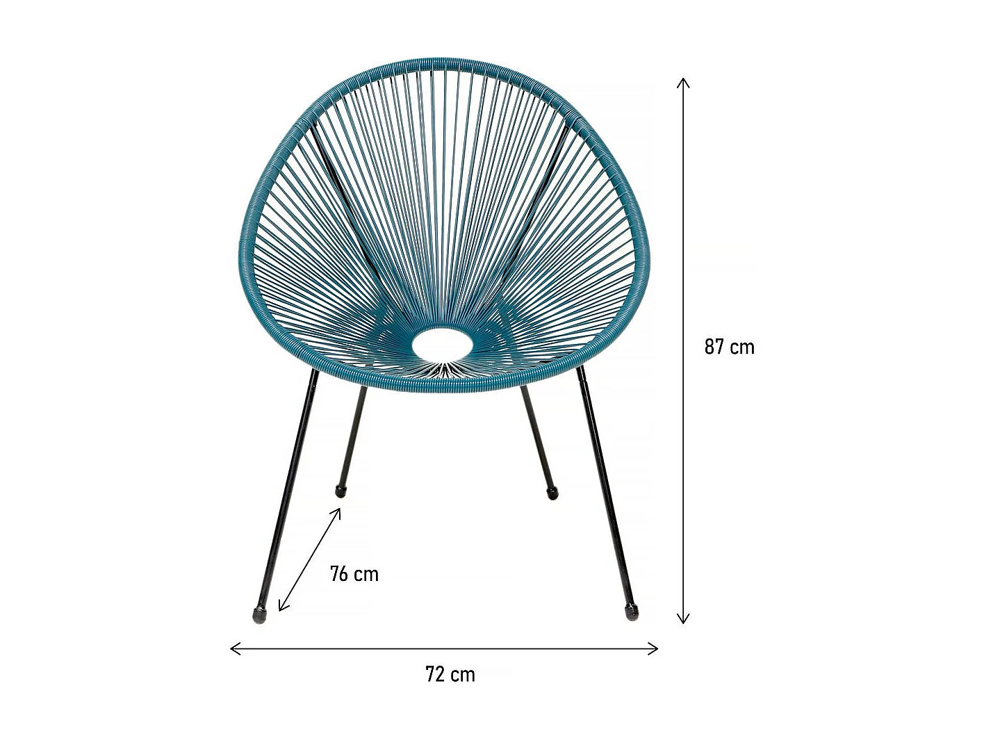 Lot de 2 fauteuils de jardin "Ania" - Bleu clair