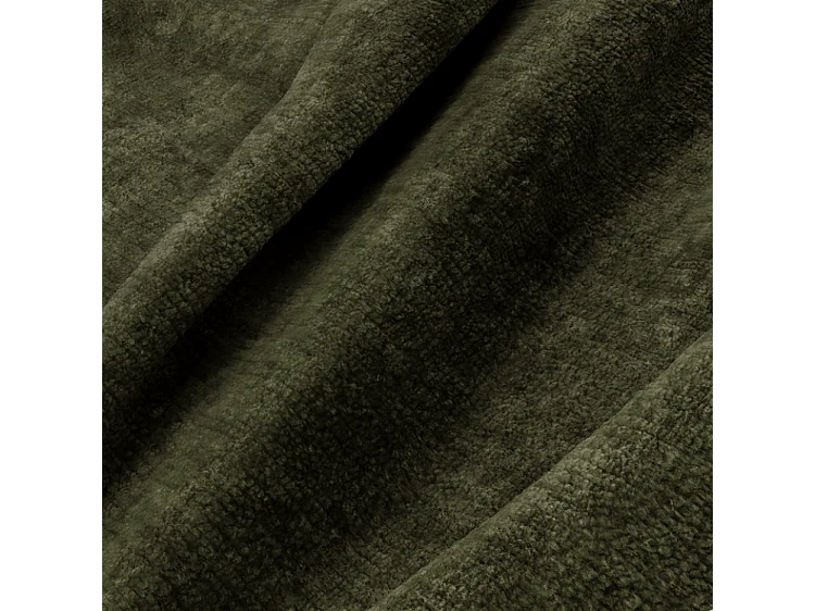 Canapé convertible 3 places velours texturé vert kaki 213cm PLUME