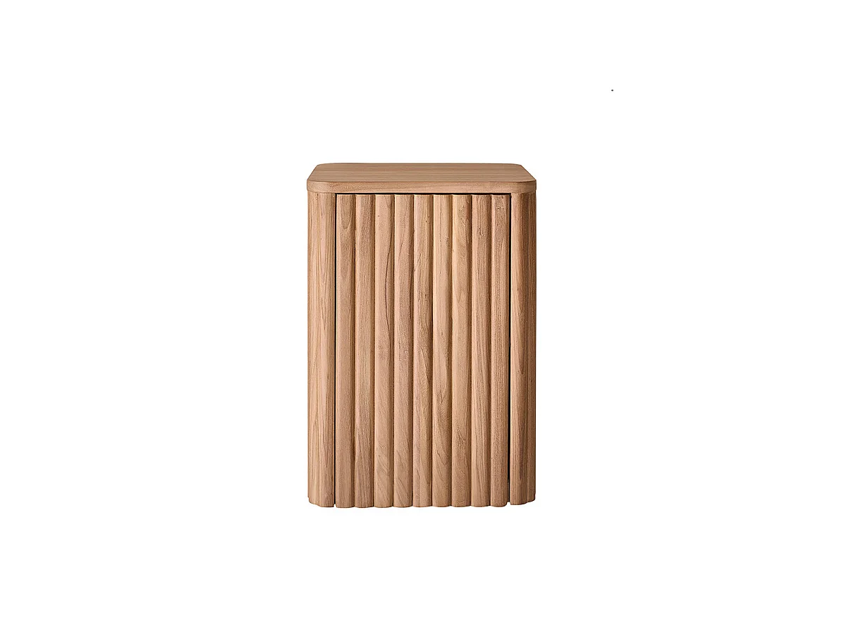 Mueble de lavabo suspendido de teca maciza de 40 cm