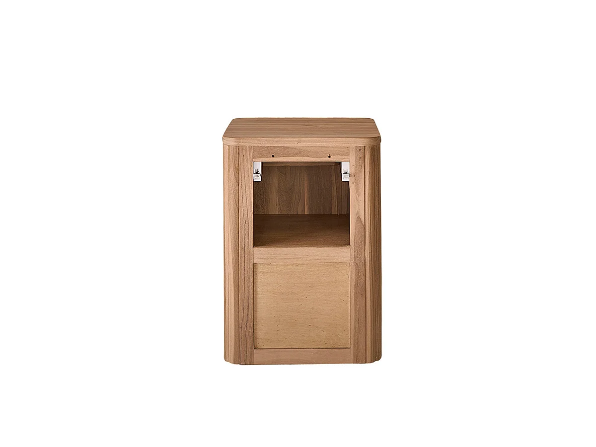 Mueble de lavabo suspendido de teca maciza de 40 cm