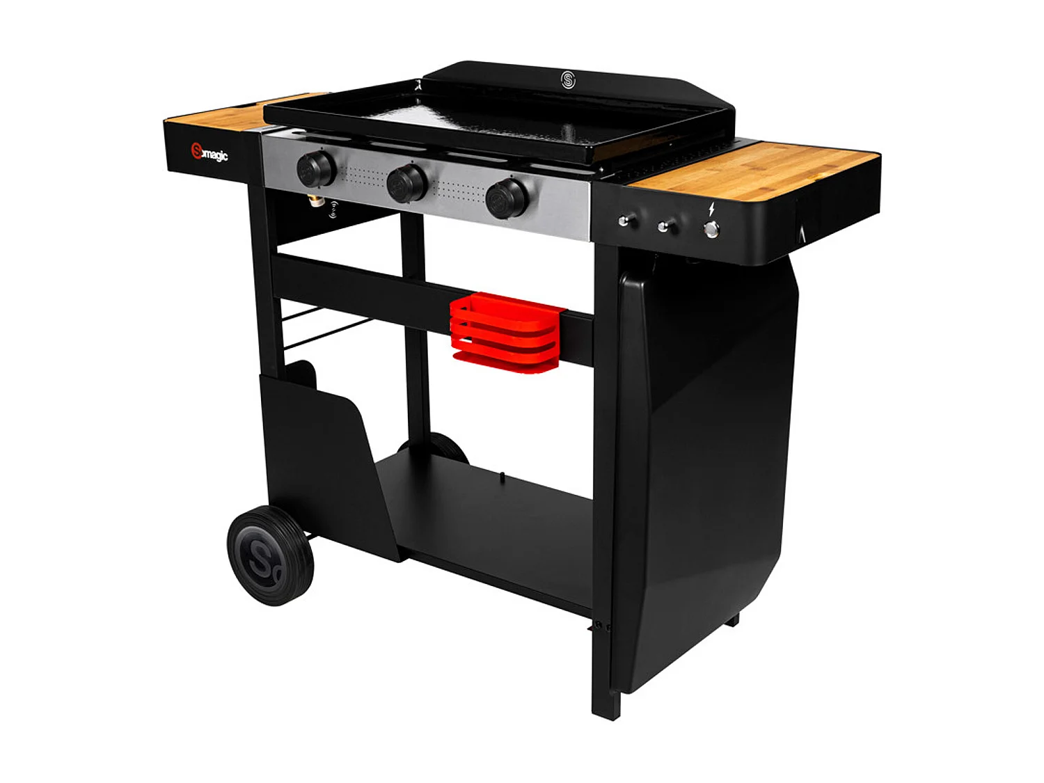 Plancha au gaz avec chariot SOLIA 350 3 brûleurs 6,45kW