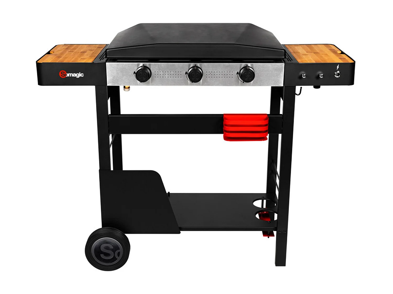 Plancha au gaz avec chariot SOLIA 350 3 brûleurs 6,45kW