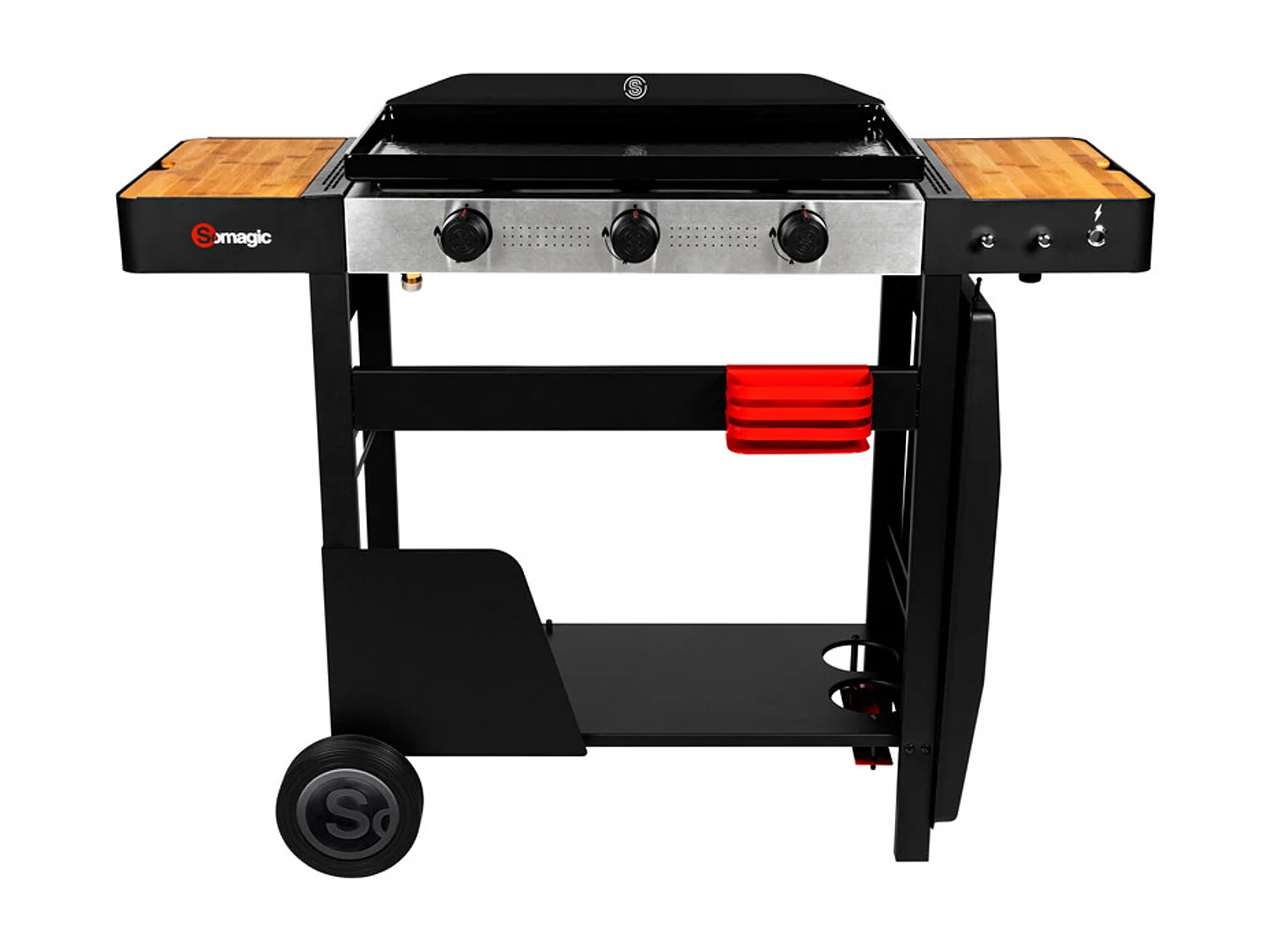 Plancha au gaz avec chariot SOLIA 350 3 brûleurs 6,45kW