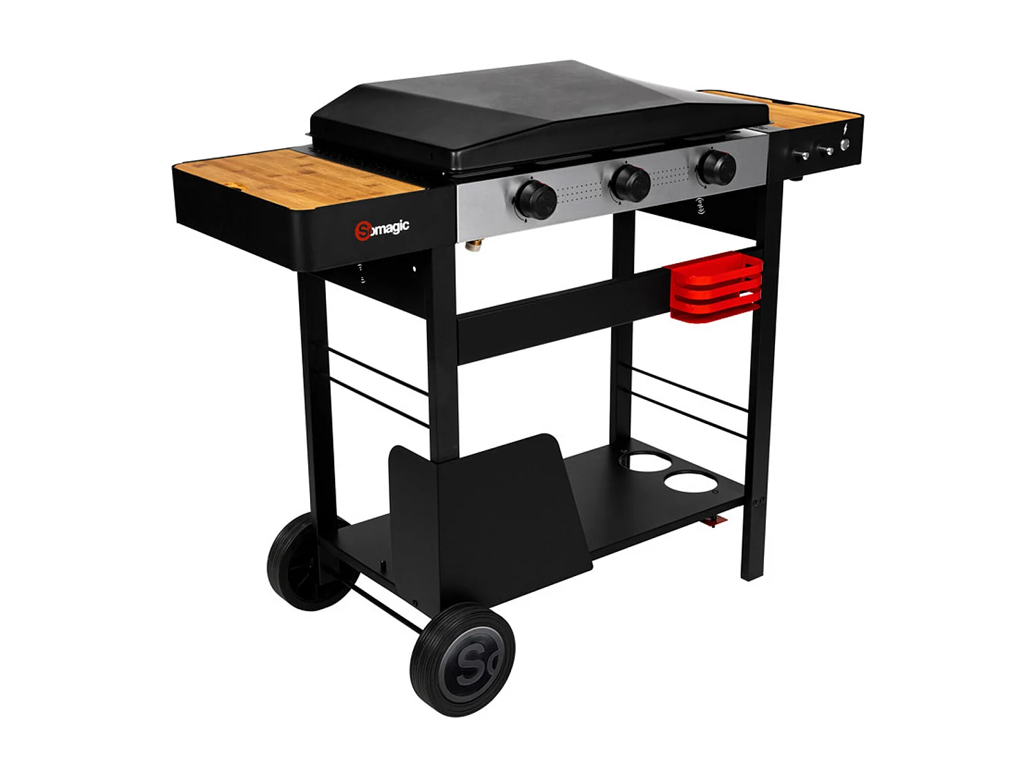 Plancha au gaz avec chariot SOLIA 350 3 brûleurs 6,45kW