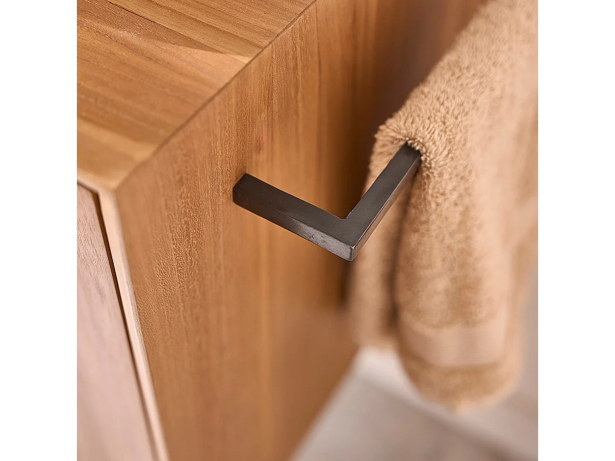 Lave main en teck massif suspendu 40 cm