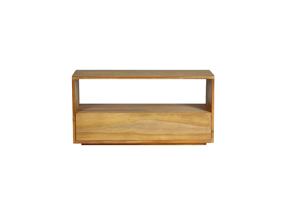 Mueble de TV de teca maciza 90 cm