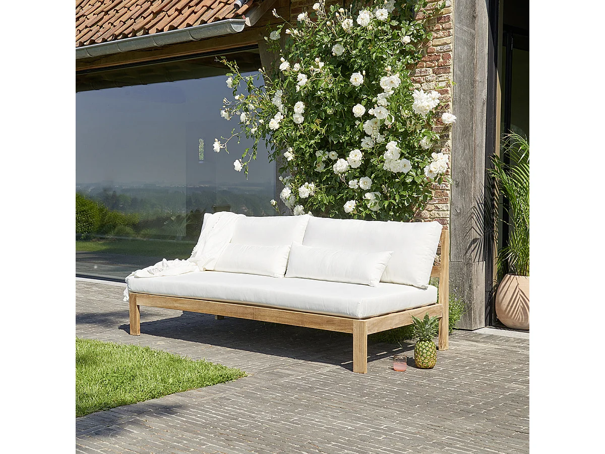 Canapé de jardin en teck massif