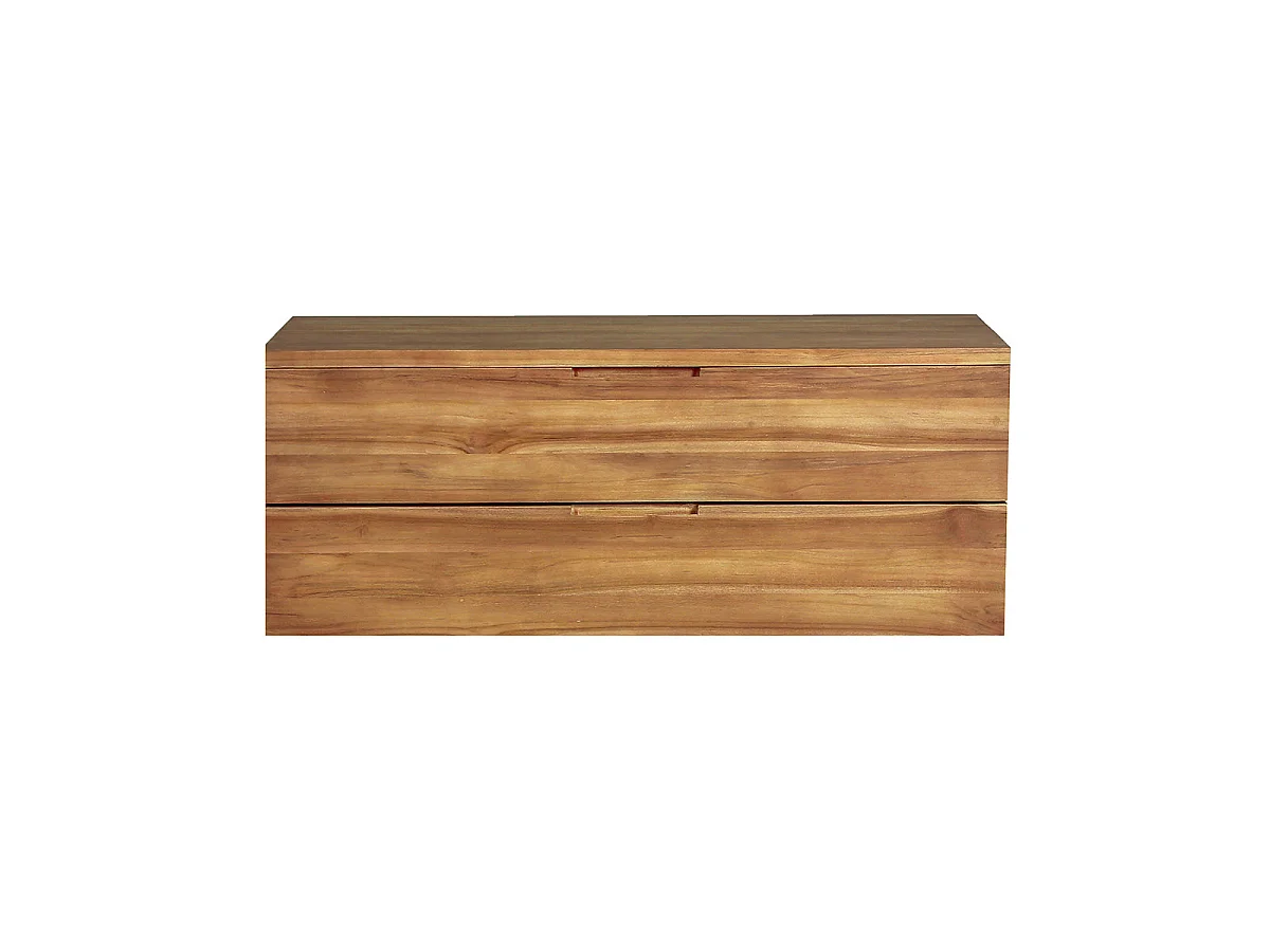 Meuble de salle de bain en teck massif 115 cm