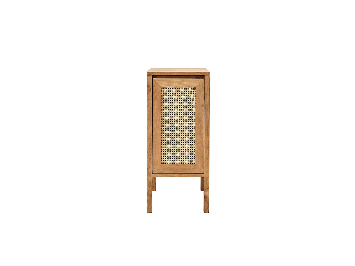 Panca da giardino in teak massello e corda beige