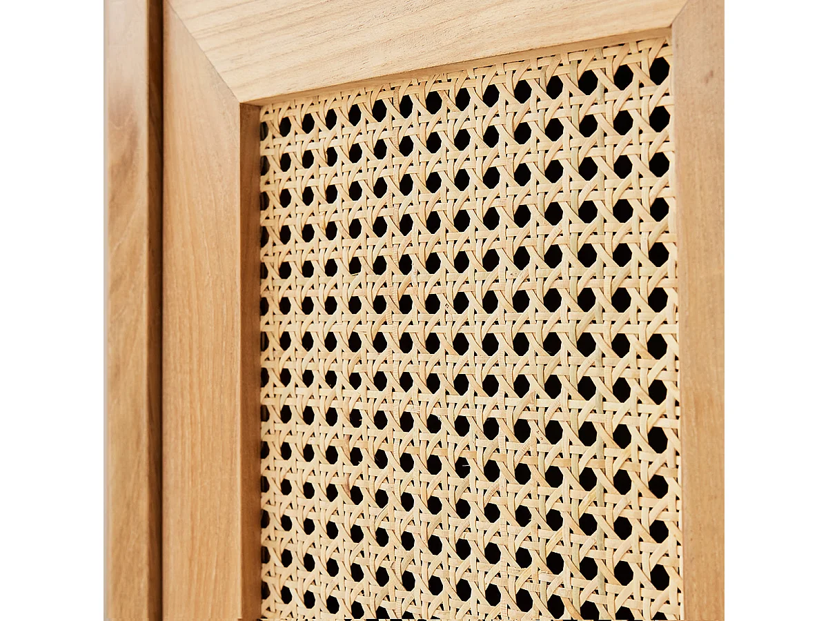 Panca da giardino in teak massello e corda beige