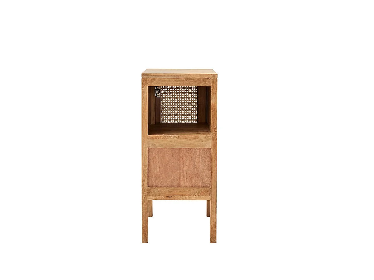 Panca da giardino in teak massello e corda beige