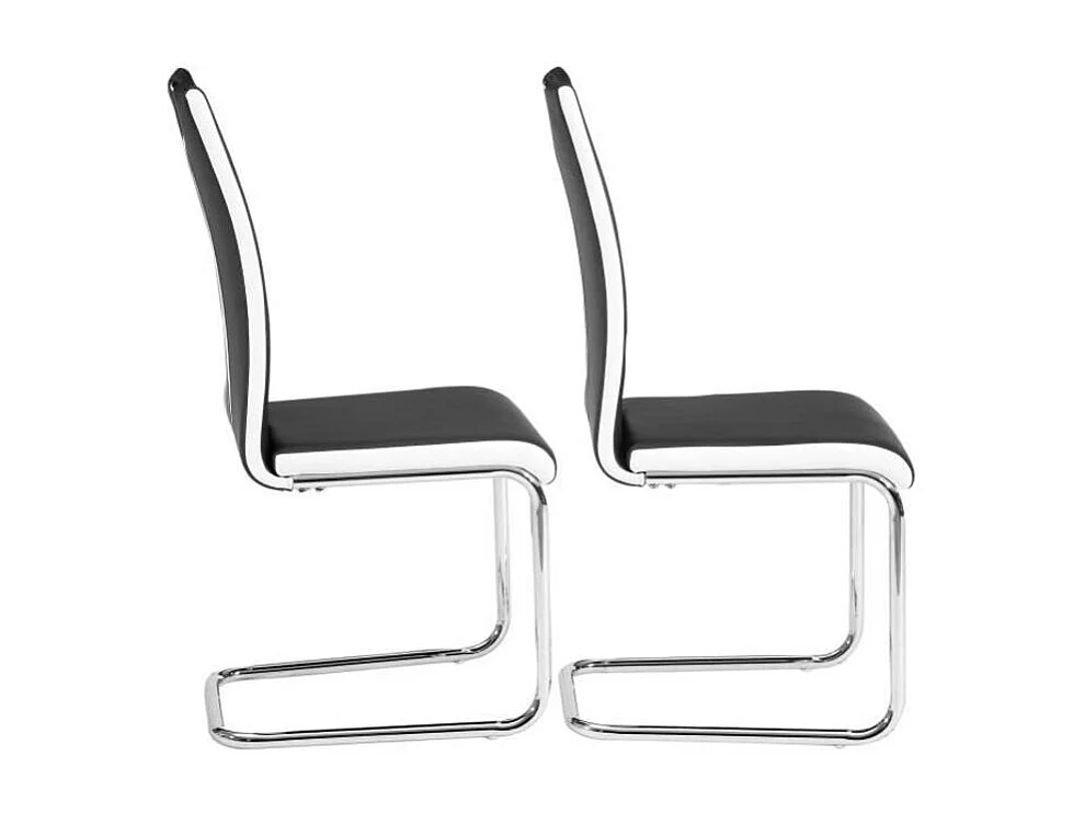 Lot de 2 chaises JADE  simili noir