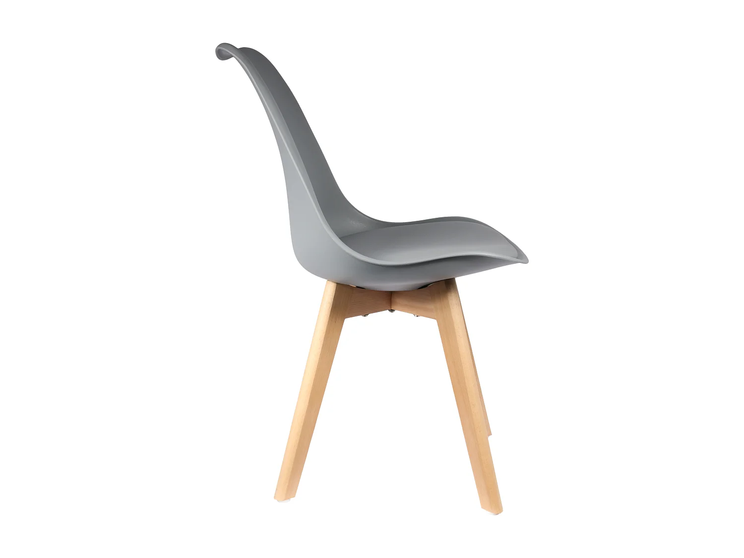 Chaise Scandinave Coque Rembourree Gris Gris