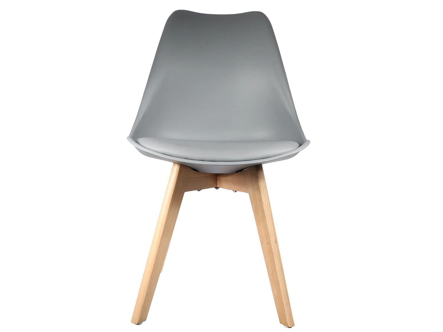 Chaise Scandinave Coque Rembourree Gris - Lot De 4