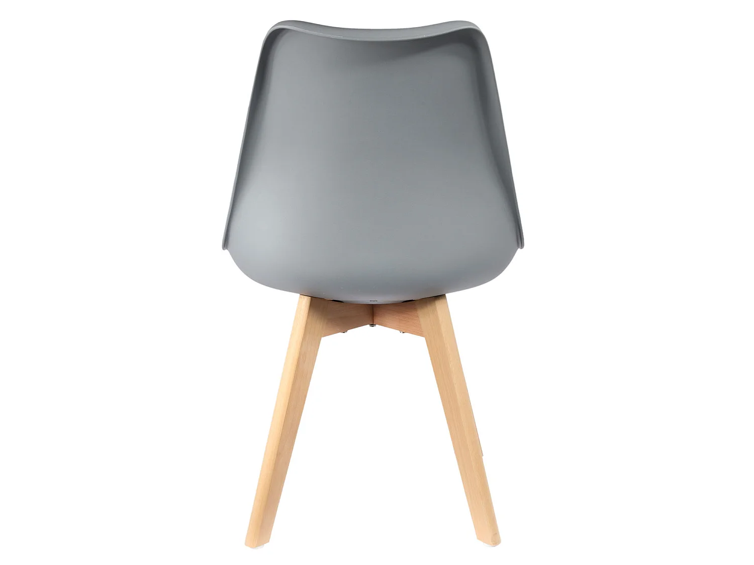 Chaise Scandinave Coque Rembourree Gris - Lot De 4