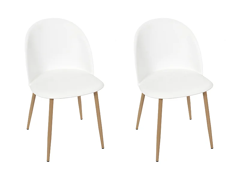 Chaise Scandinave Bergen Blanc - Lot De Out