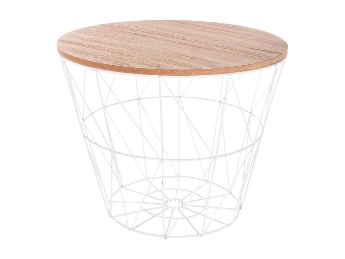 Table d'Appoint Design "Kumi" 30cm Blanc