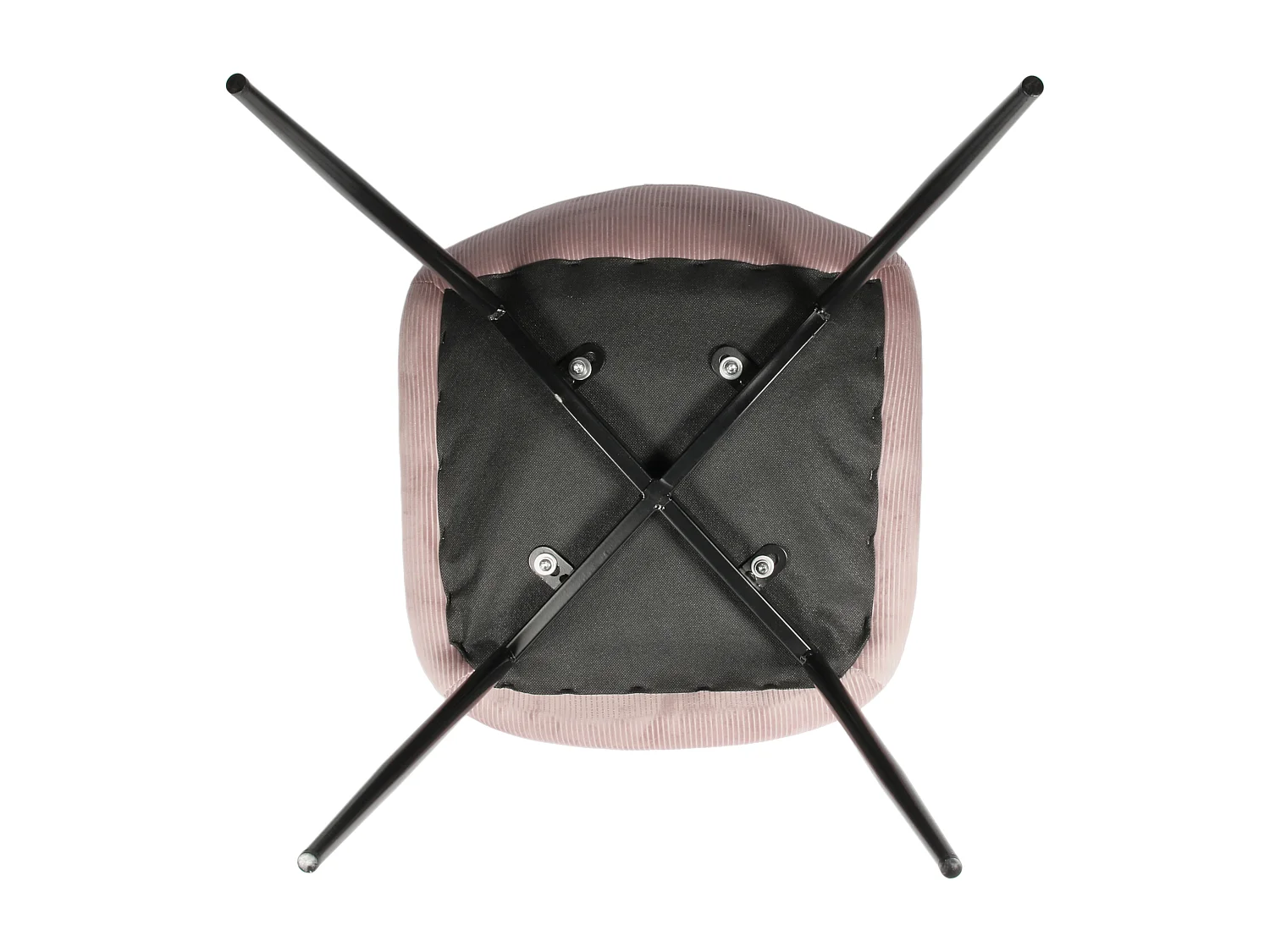 Chaise Velours Cotele Giulia Rose - Lot De 2 Rose