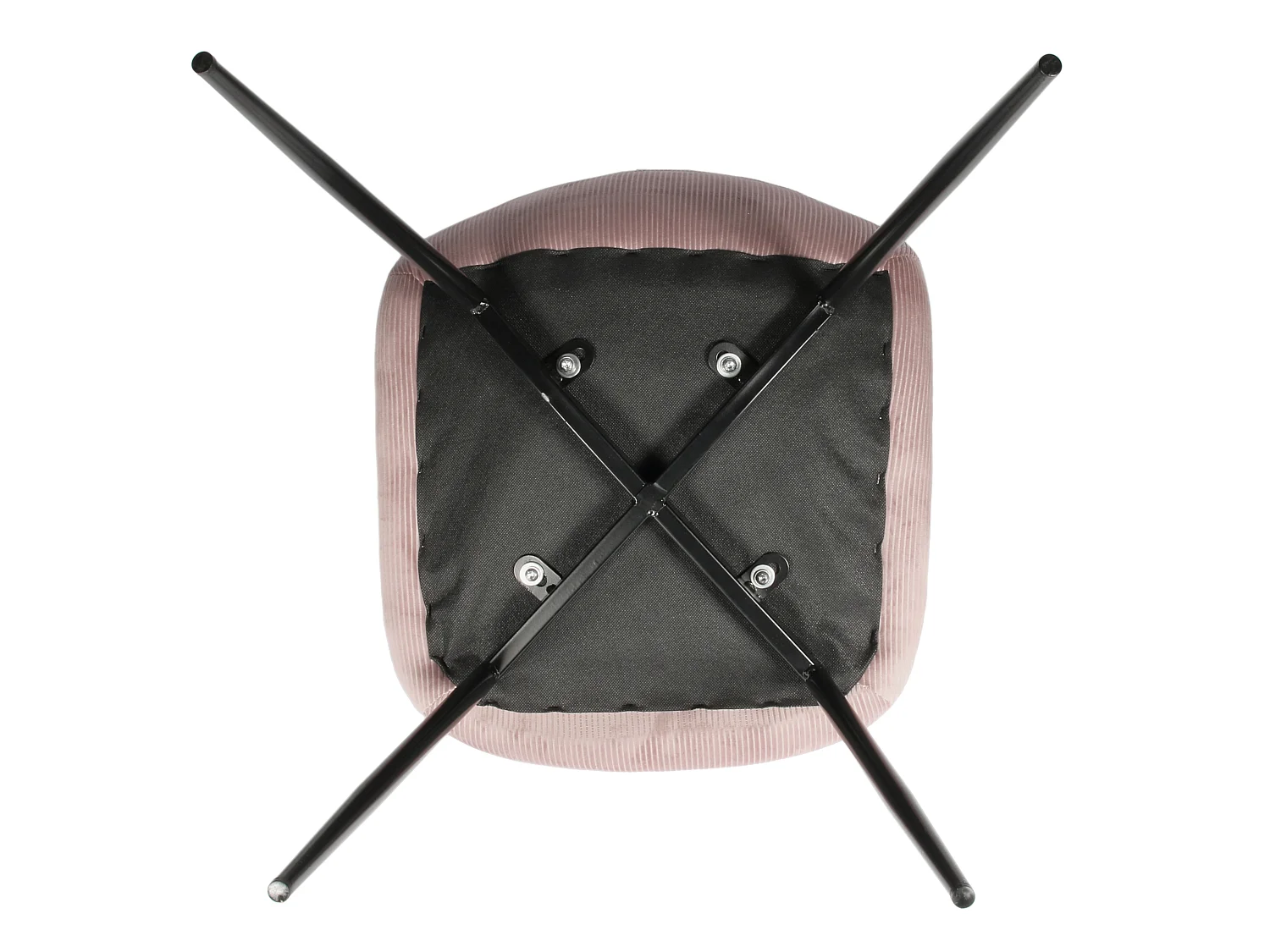 Chaise Velours Cotele Giulia Rose - Lot De 4 Rose