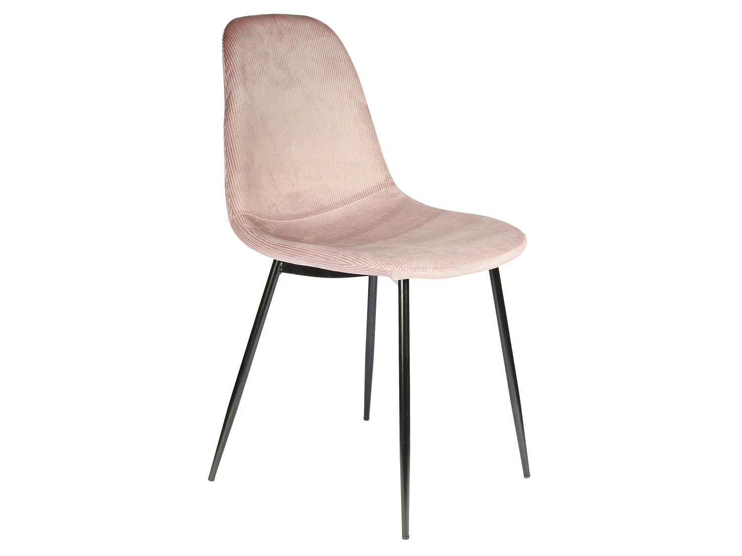Chaise - HOME DECO FACTORY - Giulia - Velours Côtelé - Rose