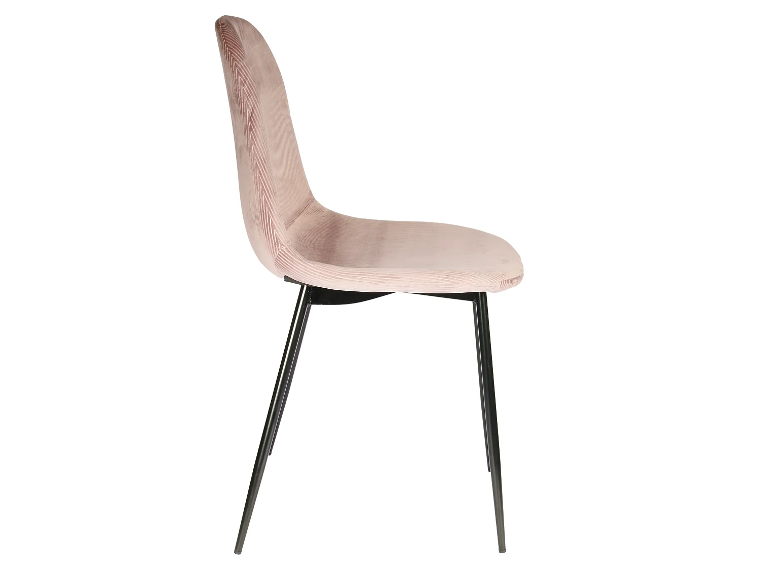 Chaise - HOME DECO FACTORY - Giulia - Velours Côtelé - Rose
