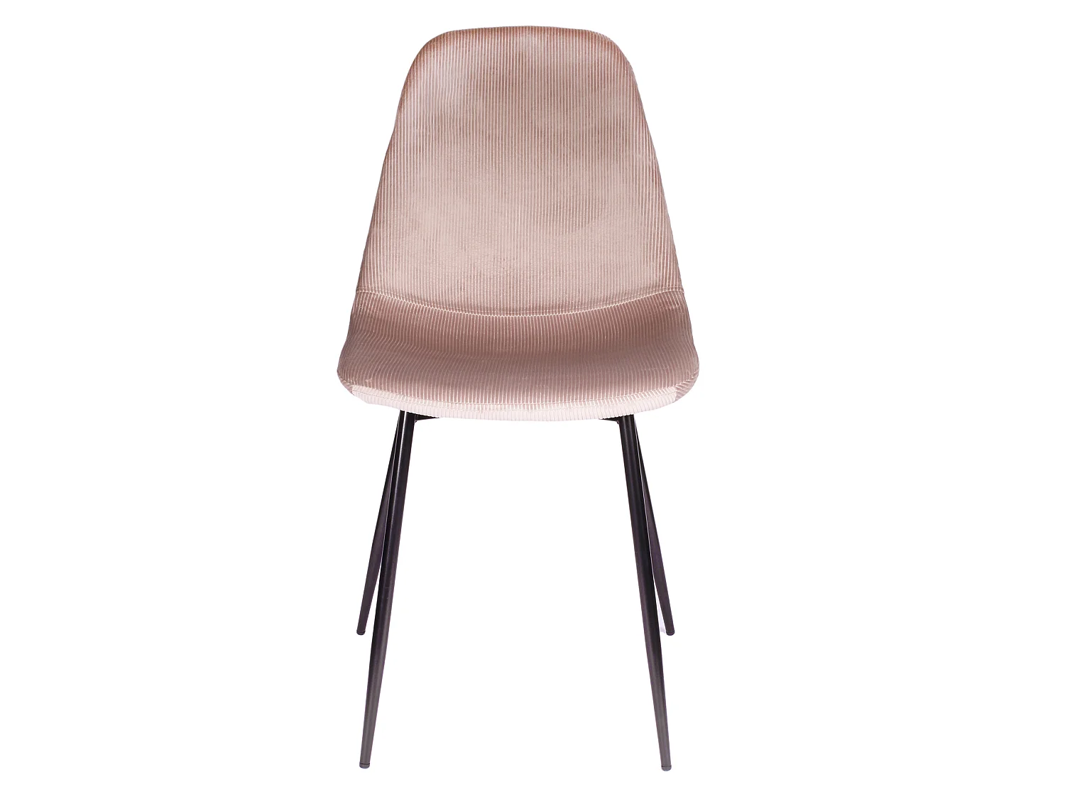 Lot de 4 Chaises - HOME DECO FACTORY - Giulia - Velours Côtelé - Roses